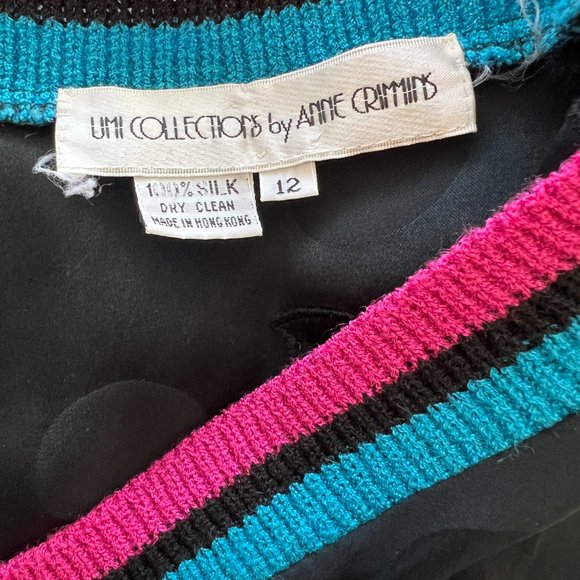 NWT 90's Silk Eclectic Pullover V-Neck Shirt - Size 12 - Unisex Y2K - Picture 12 of 13